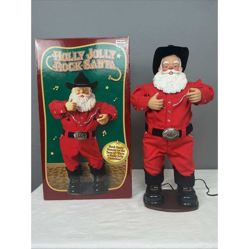 HOLLY JOLLY ROCK SANTA  Kirkland Jackson Country Song Dancing Singing Xmas 1999